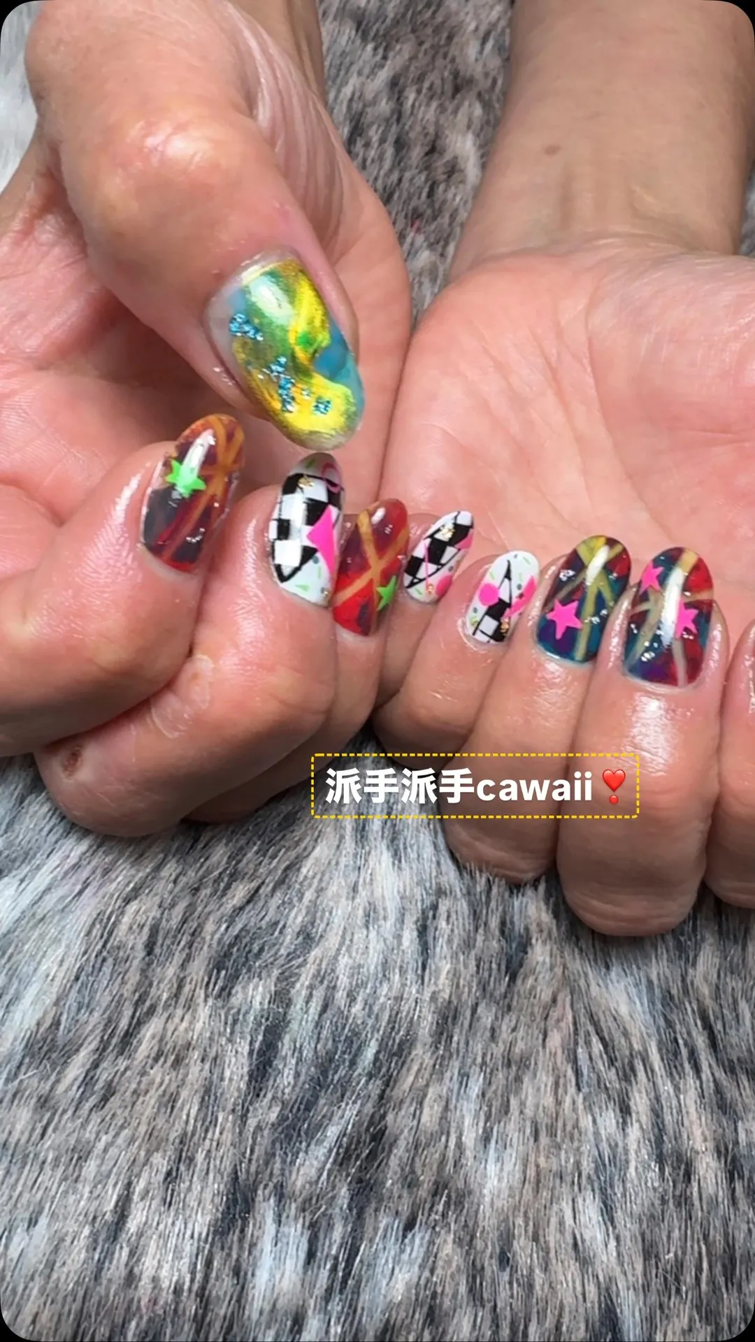 派手cawaii nail だよ！